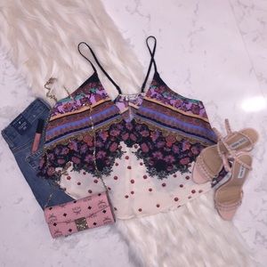 Free people print top